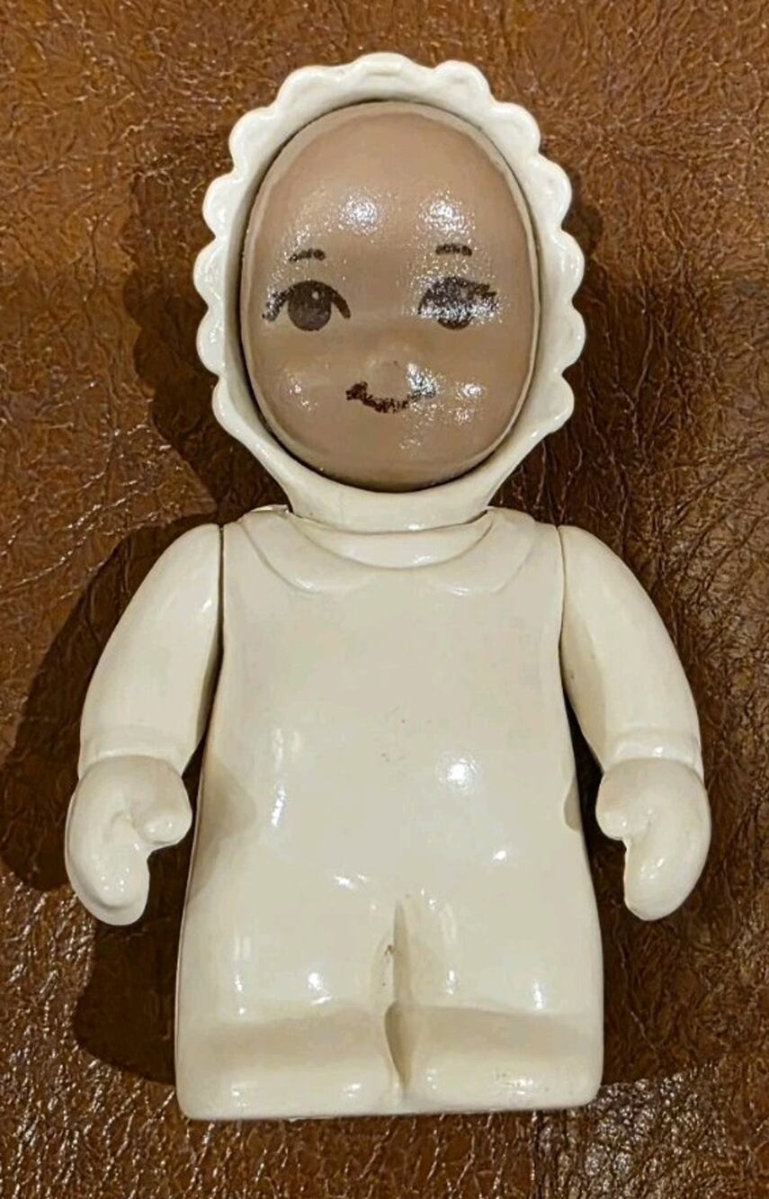 2.5 Inch Vtg African American Little Tikes Baby White Outfit Doll Replacement